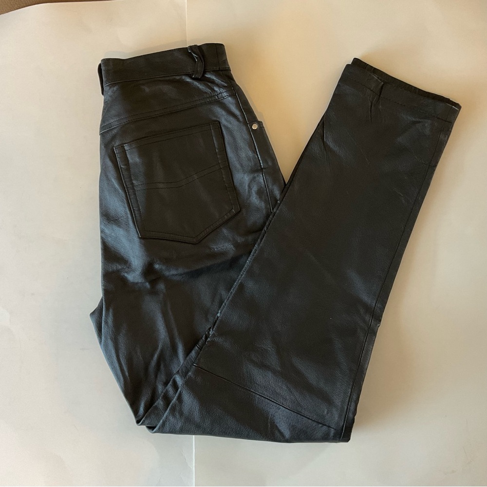Vintage Black Leather Pants